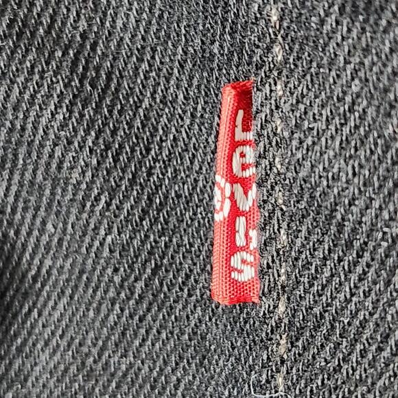 Levi's 505 Jeans Mens 38x30 Black Straight Leg Regular Fit Zip Fly Red Tab - Picture 12 of 16